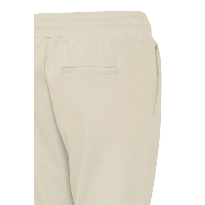 Ichi Beige Damenhose aus Spitze mit Kordelzug im Bund und dezenten Vordertaschen für sportliche Aktivitäten