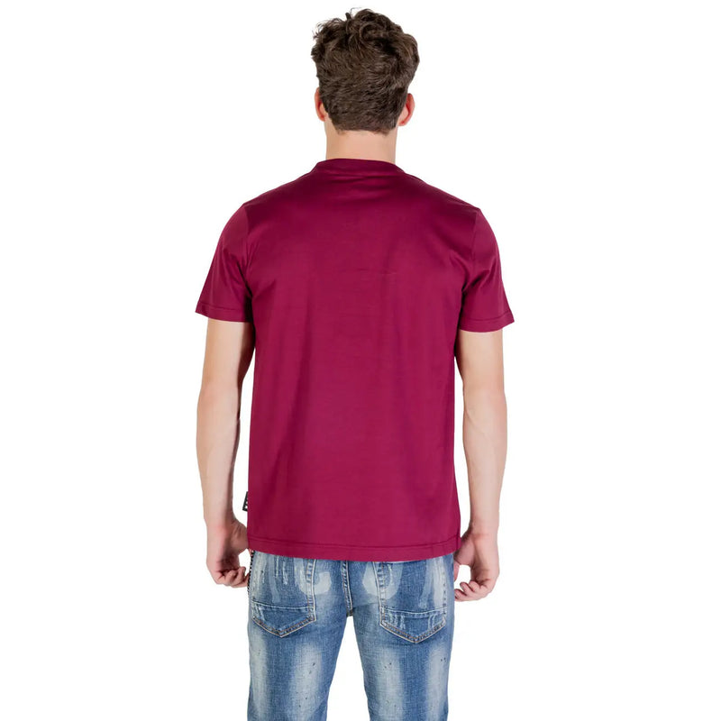 A maroon cotton short-sleeved crew neck t shirt from Icon men perfect for casual wear