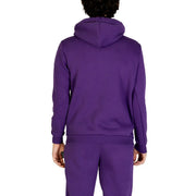 Icon Herren-Set aus lila Baumwollfleece mit Kapuze und passender Hose in einfarbigem, glattem Stoff