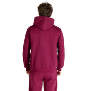 Icon Herren-Sweatshirt, bordeauxrot, aus Baumwolle, Rundhalsausschnitt, mit weicher Fleece-Textur und gerippten Bündchen und Saum.