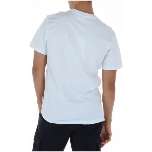 Weiß icon Herren-T-Shirt mit Rundhalsausschnitt und kurzen Ärmeln aus 100 % Baumwolle, Modell IUT022