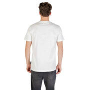 Icon men white round neck cotton t shirt featuring a simple crew neck and short sleeves in white cotton fabric