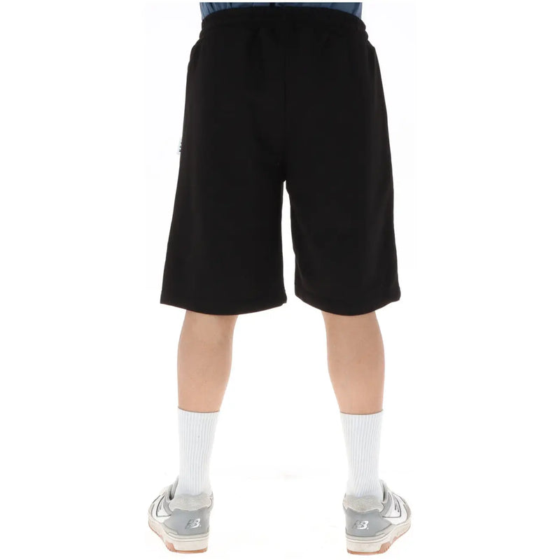 Icon Schwarze Herrenshorts mit Kordelzug im Bund und Seitentaschen, Vorderansicht