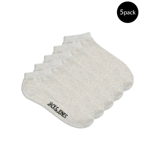 Fünf weiße Knöchelsocken ausgestellt mit Jack & Jones Herren blaue Herbst-Winter-Unterwäsche