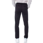 Black slim fit Jack and Jones men cotton chino trousers with subtle stitching details in regular fit style