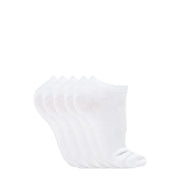 White ankle socks made of soft cotton fabric neatly arranged in a row from jack & jones men underwear collection