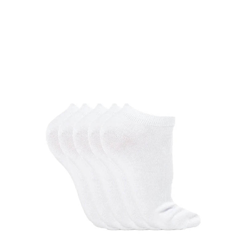 White ankle socks made of soft cotton fabric neatly arranged in a row from jack & jones men underwear collection