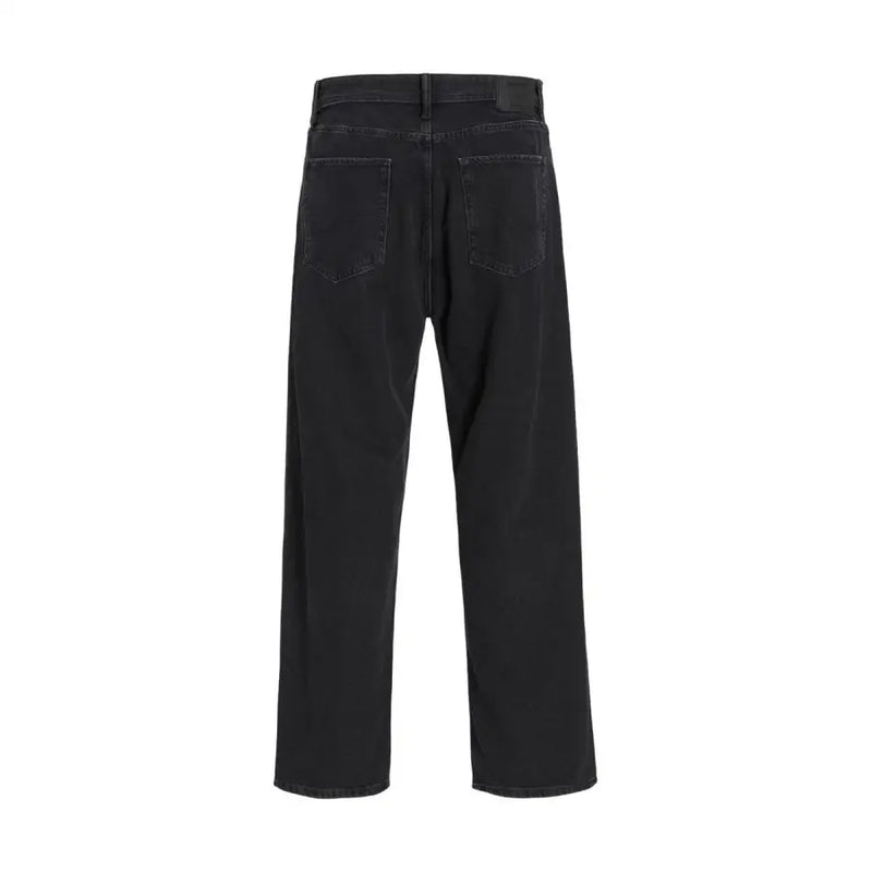 Schwarze Jeans für Herren von Jack & Jones mit geradem Bein, klassischen Gesäßtaschen, Baumwollmischung, Frühling/Sommer