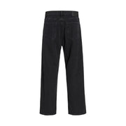 Black denim jeans for men by Jack & Jones with straight-leg cut classic back pockets cotton blend spring summer