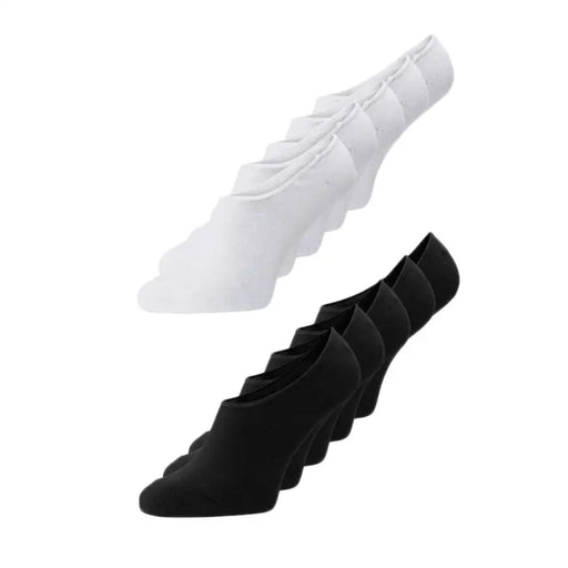 Sechserpackungen weiße und sechs schwarze unsichtbare Socken für Jack & Jones Weiße Herrenunterwäsche Herbst Winter