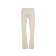Cream-colored Jacob Cohen White men’s cotton modal blend regular-fit trousers