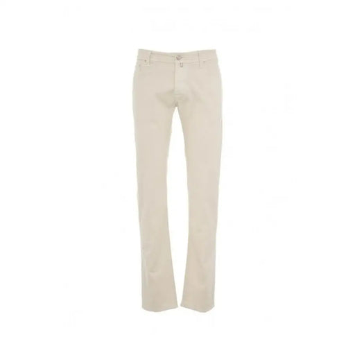 Cream-colored Jacob Cohen White men’s cotton modal blend regular-fit trousers