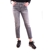 Jacob Cohen Graue Damen-Jeans aus Baumwollmischgewebe mit schmaler Passform, verkürztem Saum und modernem Stil