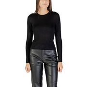 Black ribbed long-sleeve top from Jacqueline De Yong Blue Viscose Blend Knitwear