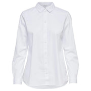 Jacqueline De Yong white long-sleeve button-down shirt for women