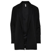 Jacqueline de yong women black blazer with sleek minimalist design structured shoulders polyester elastane blend