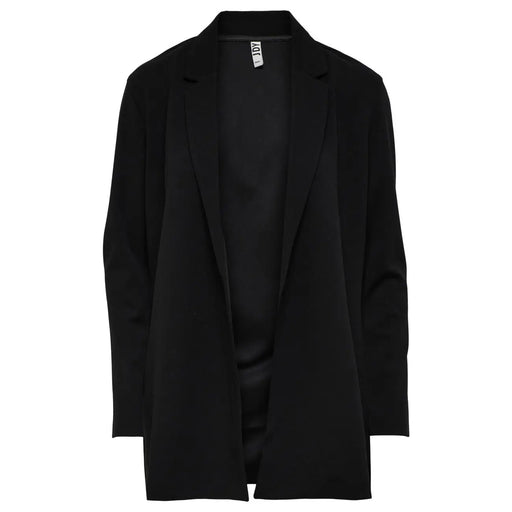 Schwarzer Damenblazer von Jacqueline de Yong mit elegantem, minimalistischem Design und strukturierten Schultern aus Polyester-Elastan-Mischgewebe
