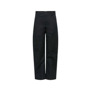 Schwarze, hochgeschnittene Baumwollhose mit weitem Bein von Jacqueline de Yong für Damen mit elegantem, minimalistischem Design, Größe 15367918