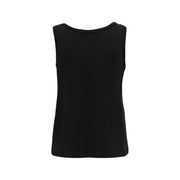 Jacqueline de Yong Damen schwarzes ärmelloses Tanktop top mit rundem Halsausschnitt und lockerer Passform in den Größen S und L