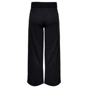 Schwarze, weite Slip-on-Hose für Damen von Jacqueline de Yong mit elastischem Bund für bequemen Tragekomfort