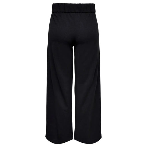 Schwarze, weite Slip-on-Hose für Damen von Jacqueline de Yong mit elastischem Bund für bequemen Tragekomfort