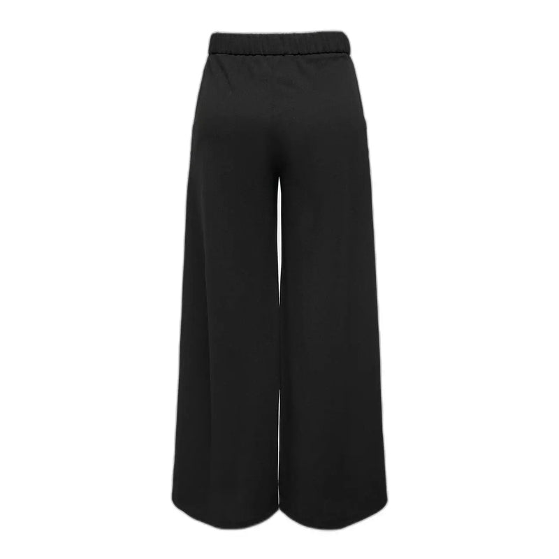 Jacqueline De Yong Schwarze Damen-Schlupfhose mit weitem Bein und elastischem Bund für bequemen Tragekomfort