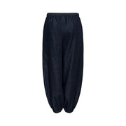 Jacqueline de Yong Damen-Jeans aus blauem Denim, reguläre Passform, mit dunkelblauem, locker sitzendem, schmal zulaufendem Hosenbein und elastischem Bund