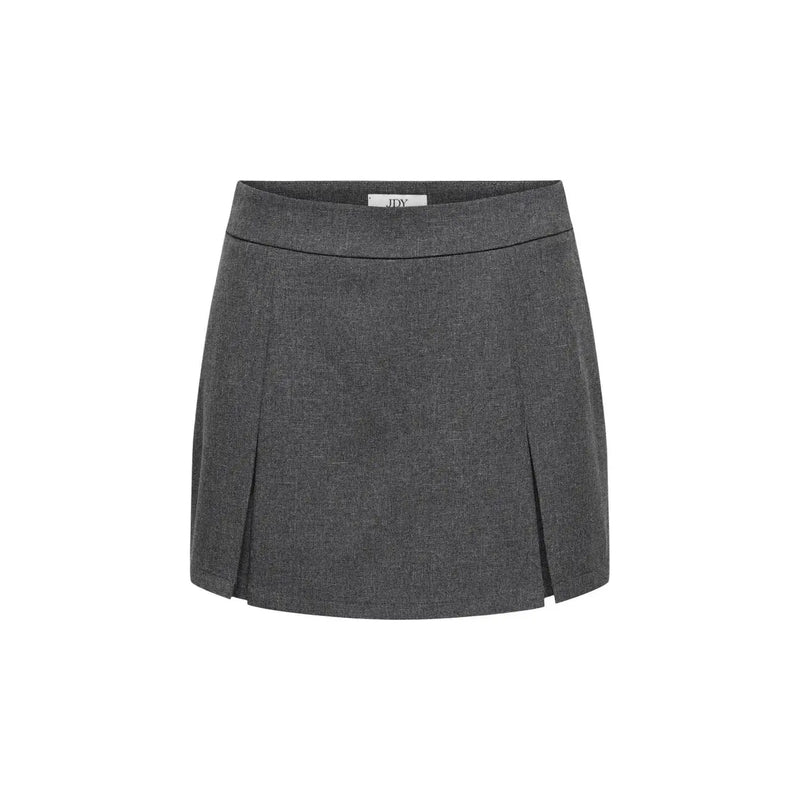 Jacqueline de Yong grauer, taillierter Faltenminirock für Damen mit dezenter Struktur aus Polyester-Elastan