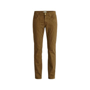 Jeckerson men trousers in tan slim-fit denim with classic five-pocket design and gold-tone hardware
