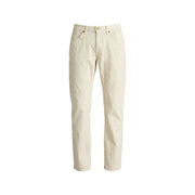 Beige chino pants with a clean straight-leg cut and subtle stitching details from Jeckerson men trousers