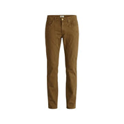 Jeckerson Herrenhose aus hellbraunem Slim-Fit-Denim mit klassischem Fünf-Taschen-Design und goldfarbenen Beschlägen