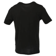 Jeckerson men’s black slim fit t-shirt with crew neck short sleeves and subtle texture in soft fabric