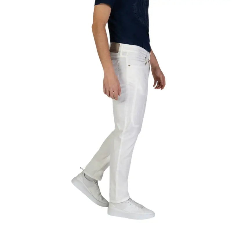Men’s white denim jeans from Jeckerson White Cotton Spring Summer Trousers collection