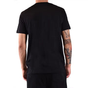 Black short-sleeved crew neck t-shirt by Karl Lagerfeld made of cotton for men casual wear