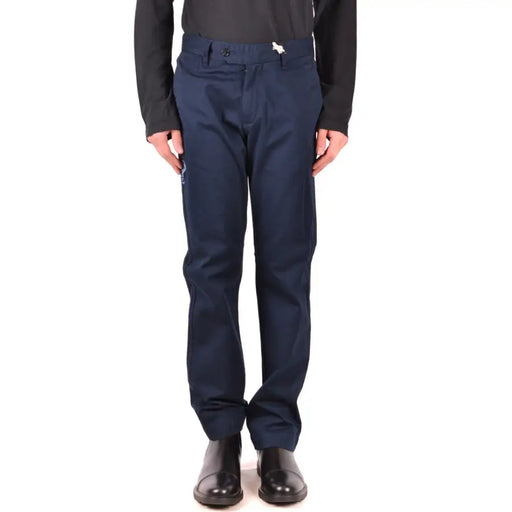 Marineblaue Herrenhose von La Martina aus Chino-Stoff mit dezentem, gesticktem Logo am Bund