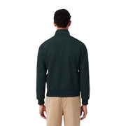 Dunkelgrüne Bomberjacke aus Baumwolle mit gerippten Bündchen und Saum aus der Herrenkollektion von Lacoste.