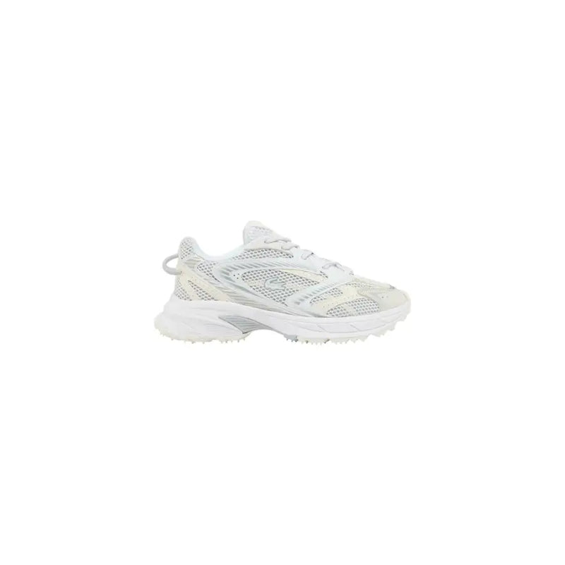 Lacoste Herren-Sneaker, weiß, mit Mesh- und Synthetik-Overlays und einer markanten, strukturierten Sohle aus Polyester und Polyurethan, E03286
