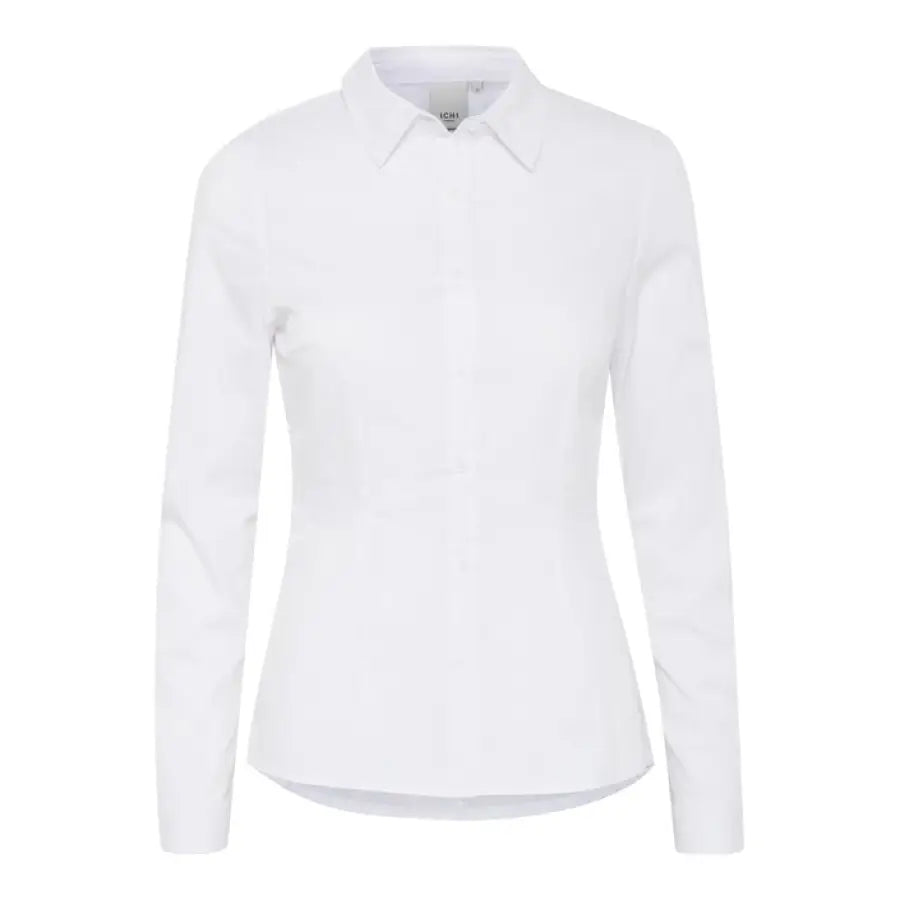 Ichi Ichi women shirt in white - elegant long sleeve design