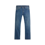 Levi's Jeans, klassischer blauer Denim, gerades Bein mit Vintage-Nähten, Vorderansicht