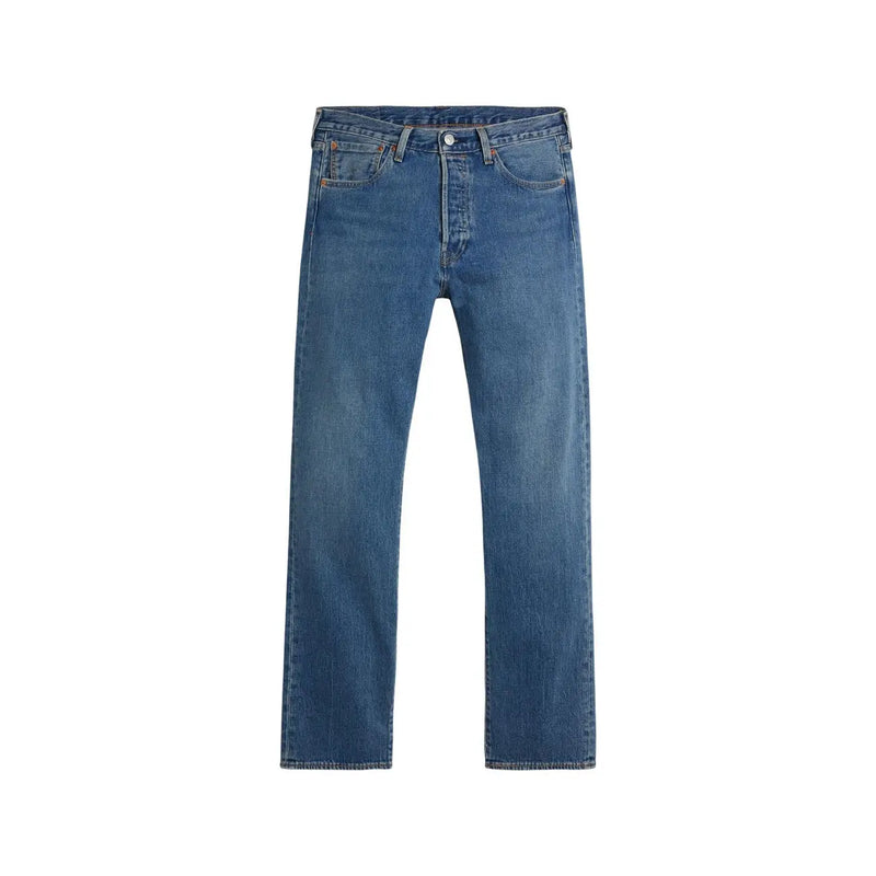 Levi's Jeans, klassischer blauer Denim, gerades Bein mit Vintage-Nähten, Vorderansicht