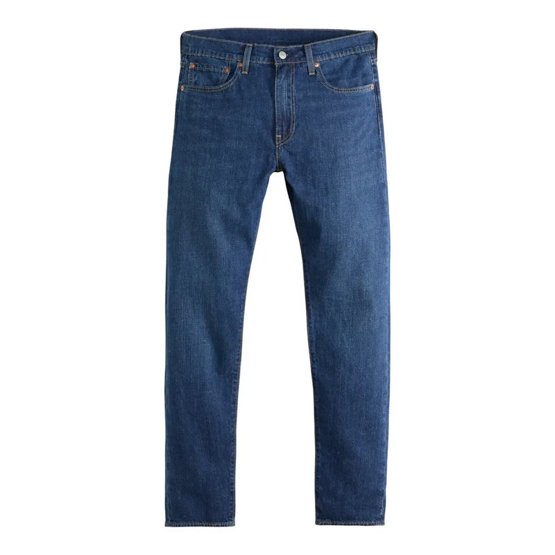 Levi’s men blue cotton linen jeans 28833-1539 in dark blue denim with classic five-pocket design and subtle thigh fading