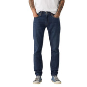 Levi’s men blue cotton linen jeans 28833-1539 featuring dark blue denim with a classic straight-leg cut and stitching details