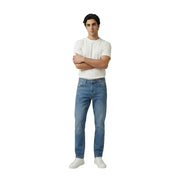 Levi's Herren-Jeans aus blauem Denim mit klassischem geradem Bein, schmaler Passform aus Baumwollstretch und dezenter Waschung