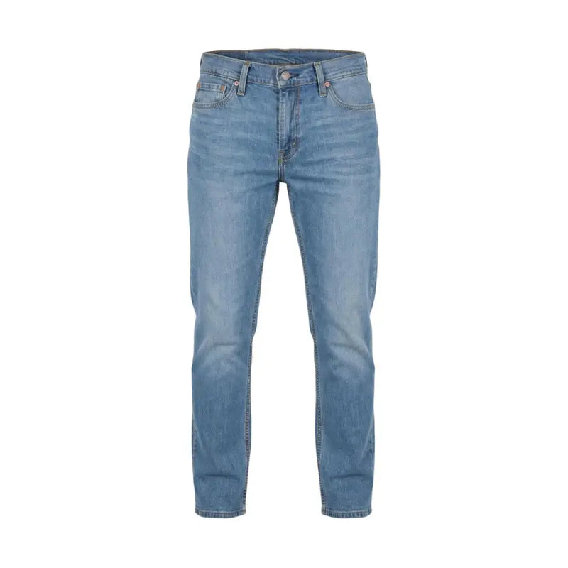 Levi's Herren-Jeans aus blauem Denim, Baumwoll-Stretch, schmale Passform, heller Waschung und dezentem Used-Look