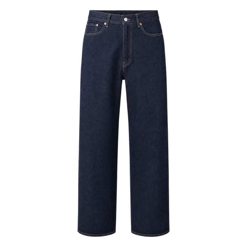 Levi's Herrenjeans aus dunkelindigofarbenem Baumwolldenim mit geradem Bein und klassischem Fünf-Taschen-Design, Vorderansicht