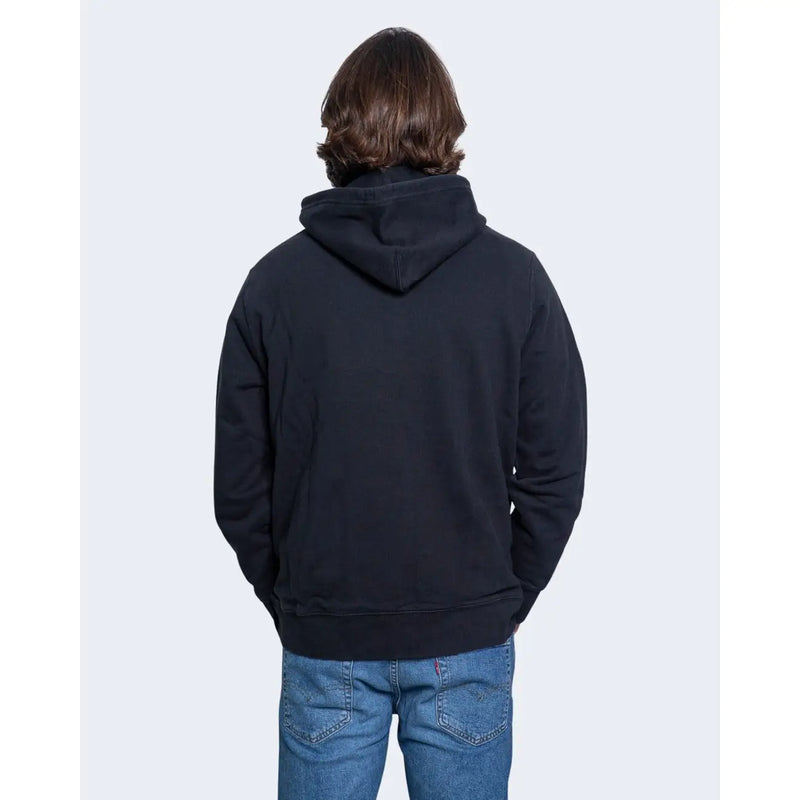 Schwarzer Levi's Herren-Hoodie aus Baumwolle mit weicher, lässiger Passform und gerippten Bündchen