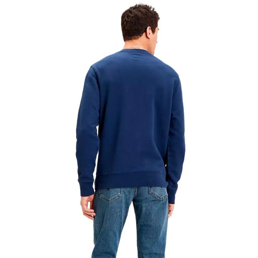 Levi's Herren-Sweatshirt aus marineblauer Baumwolle mit langen Ärmeln und Rundhalsausschnitt, ideal für die Freizeit.