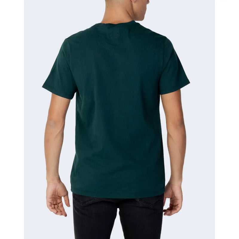Levi's Herren-T-Shirt aus dunkelgrüner Baumwolle mit kurzen Ärmeln und Rundhalsausschnitt, Vorderansicht – perfekt für die Freizeit.