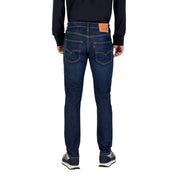 Levi's Slim-Fit-Jeans für Herren in Dunkelindigo mit Fünf-Taschen-Design und Kontrastnähten, Rückansicht