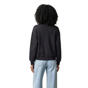 Levis women black oversized cotton crewneck sweatshirt with a round neck for casual comfortable wear